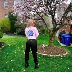 SOLD‼️ custom Pink Jean Jacket